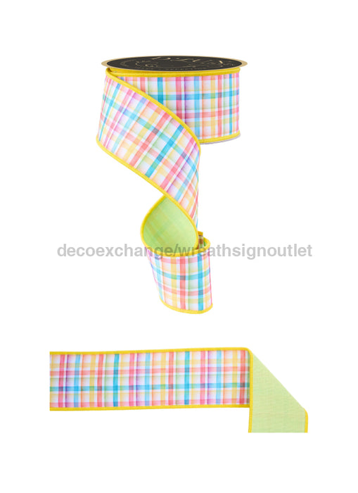 2.5’’X10Yd Watercolor Plaid/Fused Multi Lx1019Rt Ribbon