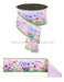 2.5’’X10Yd Watercolor Wildflowers/Fused Multi LX1081 Ribbon