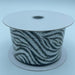 2.5"X10Yd Wht Linen/Blk-Silve Zebra Print 72114-40-21 - DecoExchange