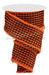 2.5"X10Yd Woven Gingham Check/Drift Orange/Black RG08437P2 - DecoExchange®