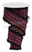 2.5"X10Yd Woven Gingham Check/Drift Orange/Purple/Black RG08437C7 - DecoExchange®