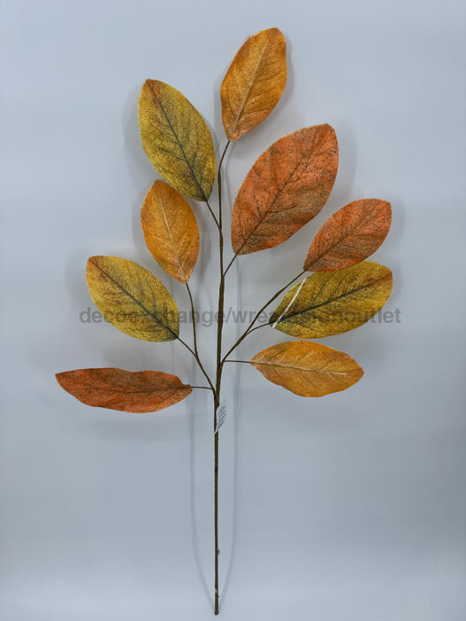 2 asst 33’’ Yellow And Red Autumn Leaf Spray F4502295 Pick