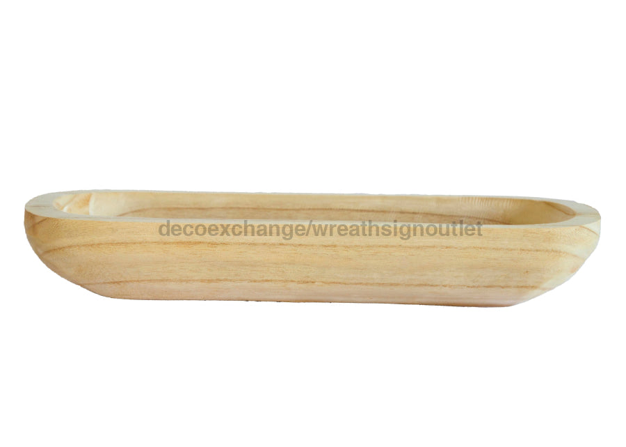 20.25’’Lx7’’Wx3’’H Paulownia Oval Tray Natural Aw212918 Base