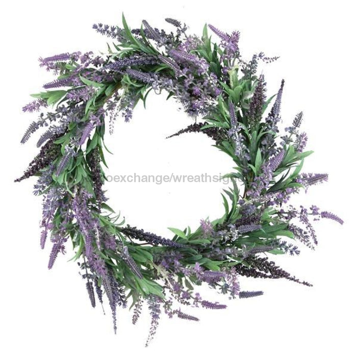 20"Dia Lavender Wreath Purple FR6580 - DecoExchange