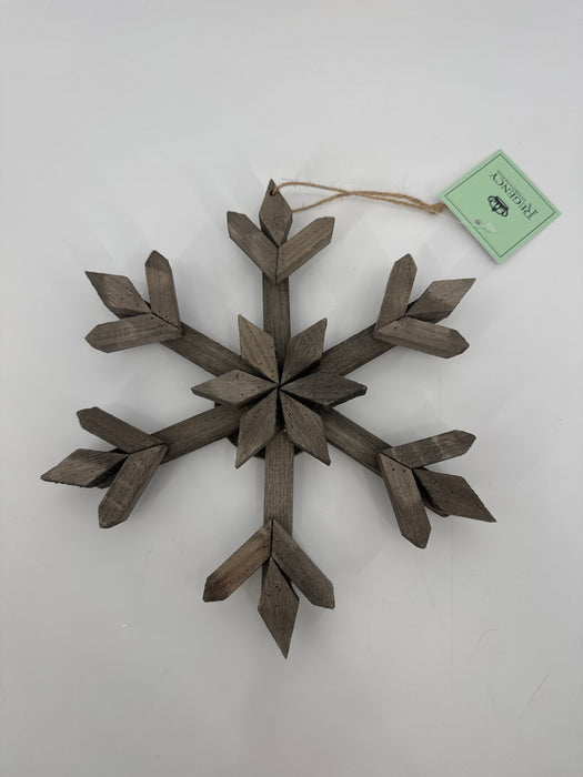 9" Wood Snowflake Ornament 2/Ast MTX74118-NAGY - DecoExchange®