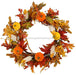 21"Dia Pumpkin/Corn/Maple Leaf Wreath Orange/Yellow/Moss HA1416 - DecoExchange