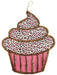 21"Hx16.25"L Vine/Fabric Cupcake Pink/Black/Natural KG3071 - DecoExchange