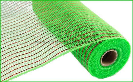 21X10Yd Matte Wide Foil Mesh Lime Green/Matte Red Ry950070