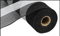 21"X10Yd Poly/Faux Jute/Cotton Stripe Black/White RY900462 - DecoExchange