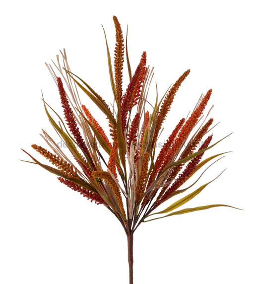 22’’L Amaranthus/Pvc/Grass Spray Mustard/Rust/Orange HA1869AX Greenery