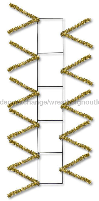 22’’Lx4’’W Wire Work Pencil Rail Metallic Gold XX759908 Base