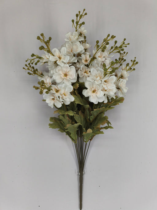 23 In Delphinium Bush - 12 Stems 85322-IVORY Greenery