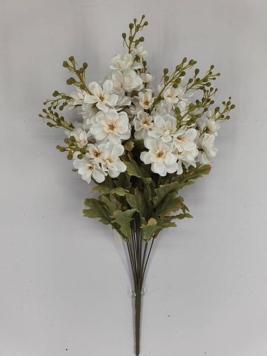 23 In Delphinium Bush - 12 Stems 85322-IVORY Greenery