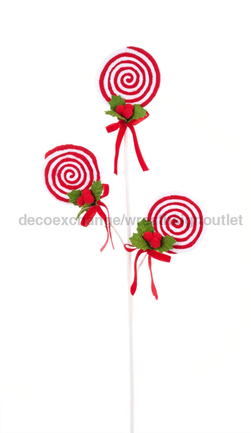 24.5’L Velvet Peppermint Spray Red/White/Green Xs127576 Pick