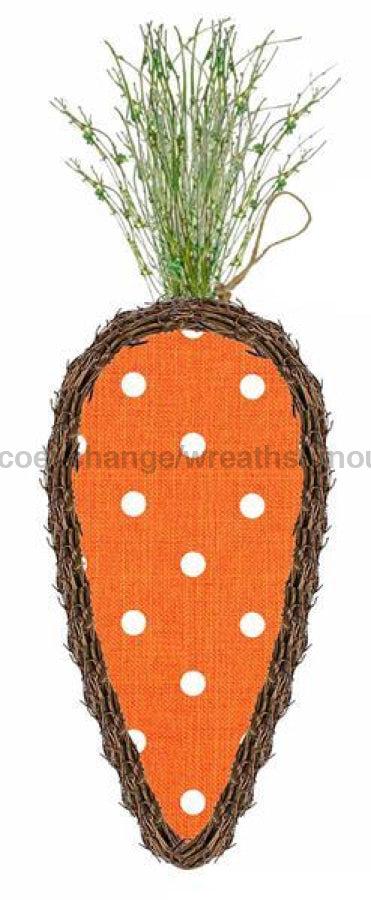 24H X 8L Vine/Fabric Dots Carrot Orange/White/Natural Kg3109 Base