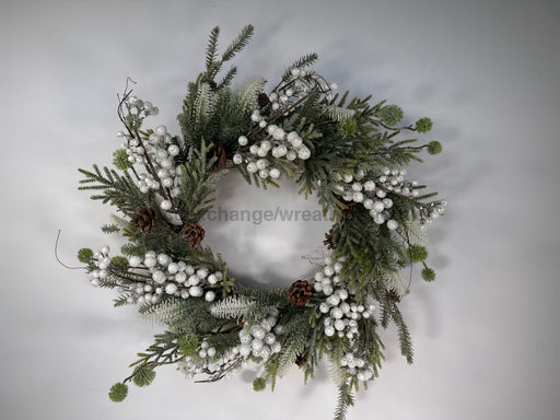 24’’ Ice Berry Wreath 24X002S-WHGN Base