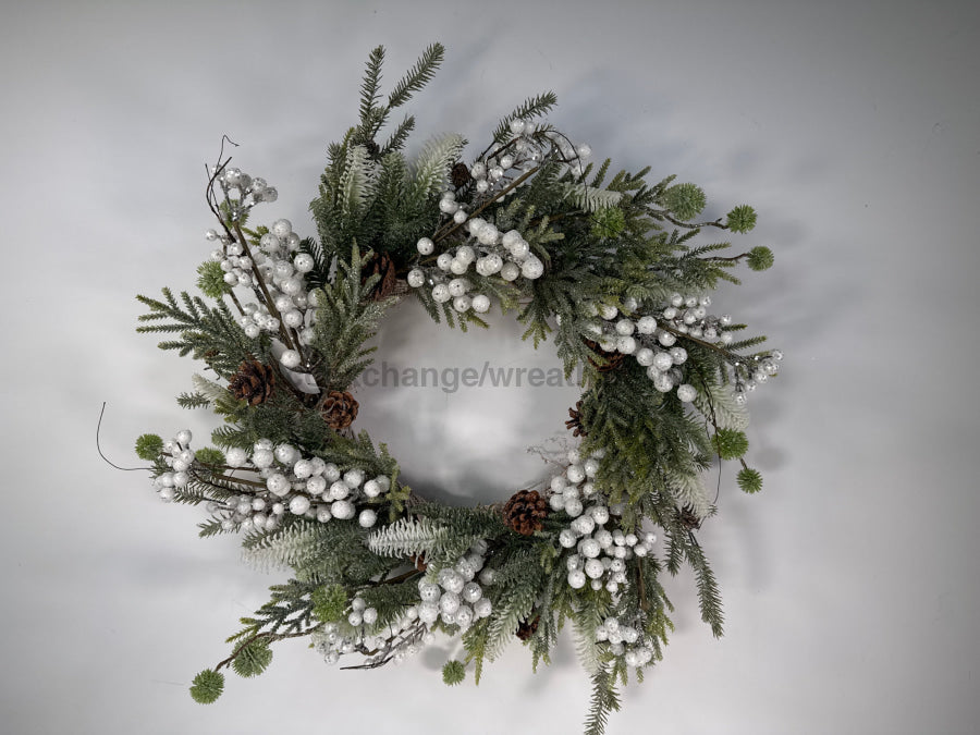 24’’ Ice Berry Wreath 24X002S-WHGN Base