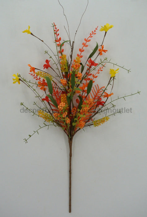 24 In Mixed Halloween Spray 63526-ORYELRD Greenery