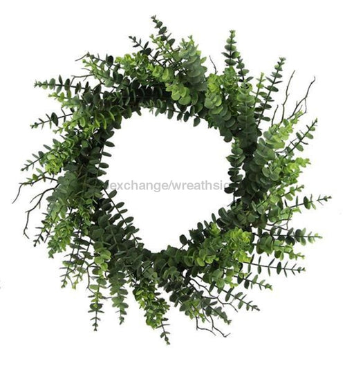24"Dia Eucalyptus Wreath Tt Green Fg5531 - DecoExchange