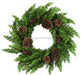 24"Dia Juniper Wreath W/Pinecones Green XX7795 - DecoExchange