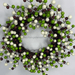 24"Dia Round Mixed Ball Wreath Green/Cream/Brown HA1023R3 - DecoExchange