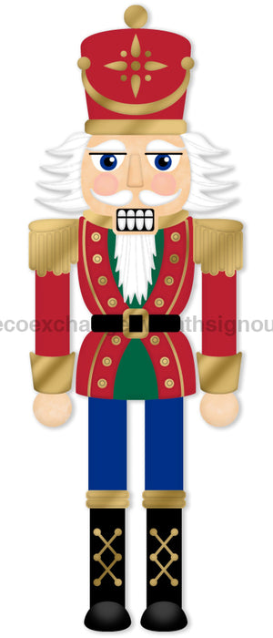 24’’H X 8.2’’L Traditional Nutcracker Sign Beige/Red/White/Gold MD167127 Sign