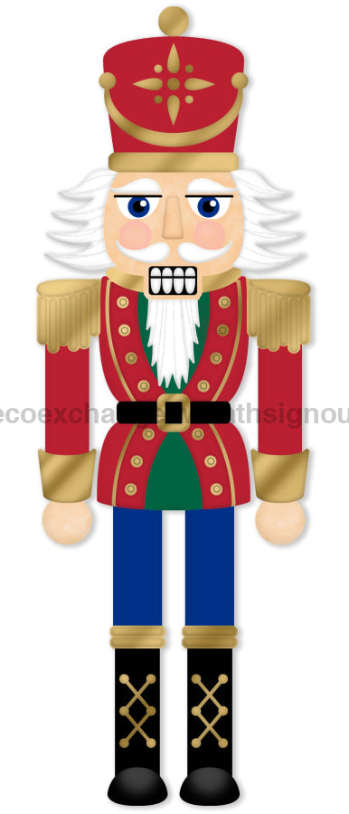 24’’H X 8.2’’L Traditional Nutcracker Sign Beige/Red/White/Gold MD167127 Sign