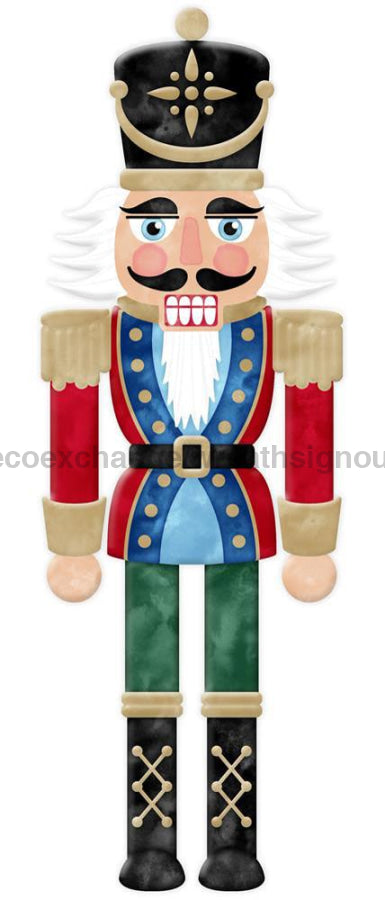 24’’Hx8.2’’L Metal Nutcracker Sign Red/Blue/Emrld/White/Blk MD1081 Sign