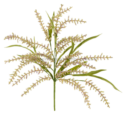 24’’L Mini Bead Spike/Paper Grass Spray Yellow/Lavender/Lt Green Fn1711C7 Greenery