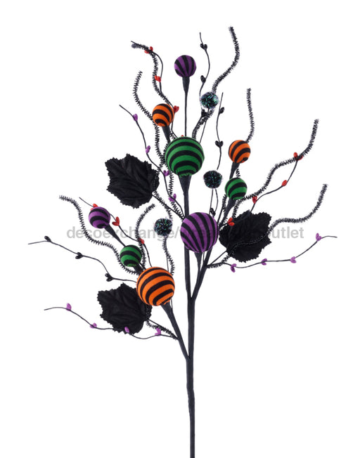 24’’L Stripe Ball/Berry Pip/Vine Spray Black/Orange/Purple/Lime HH1401Y4 Pick