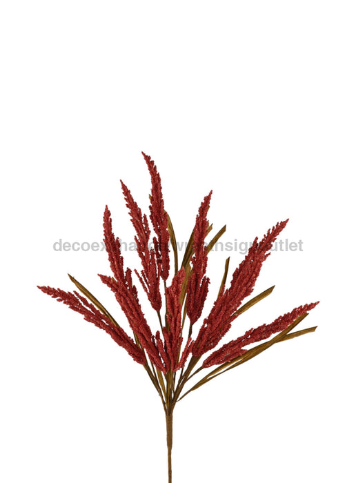 26’’L Beaded Spike/Paper Grass Bush Brick HA181047 Greenery