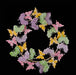 28Dia Metal Butterfly Wreath Pink/Ylw/Lvndr/Green My1042 Base