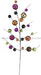 29’’ Glittered Ball Spray Orange/Black/Purple/Lime HH1212 Pick