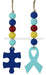 2Asst 7’L Wood Bead Autism Awareness Orn Ice Blue/Ryl Blue/Ylw/Red Ms173199 Attachment