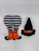 2Pc 20’’H X 8.25’’L Witch Decor Kit Black/White/Orange HH7566 Pick