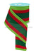 3.25’’X10Yd Faux 3-In-1 Vertical Stripe Emerald/Red/Lime RGF198306 ribbon