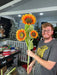 3 Foot Sunflower Spray X3 Orange 12262 Greenery