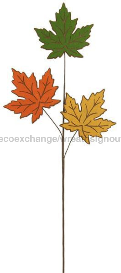 30.75"L Felt Maple Leaf Spray Brown/Moss/Orange/Mustard HA9035 - DecoExchange®