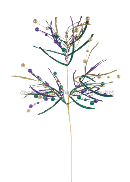 30’’ Ball/Paper Grass Spray Mardi Gras Hg4058 Pick