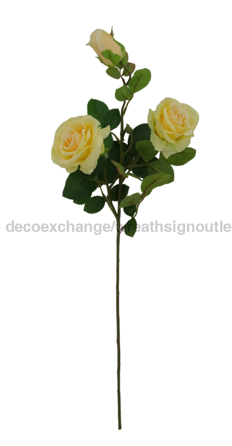 30 In Rose Spray 85027-YEL Greenery