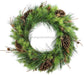 30"Dia Dlx Roswell Mixed Pine Wreath Green/Natural XX2277 - DecoExchange