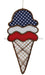 30"Hx15"L Vine Stars Ice Cream Cone Red/White/Navy/Natural KG3126 - DecoExchange®