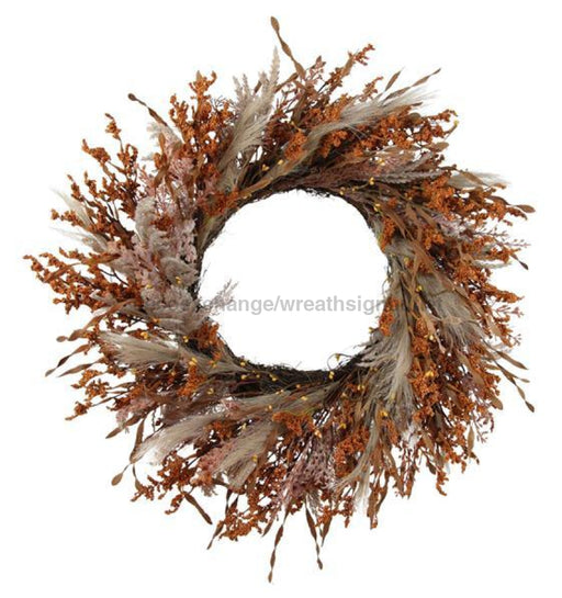 31.5’Dia Reed/Grass/Leaves Wreath Natural Fr6732 Greenery