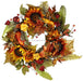 31"Dia Sunflower/Fern/Gourd Wreath Autumn HA1348 - DecoExchange