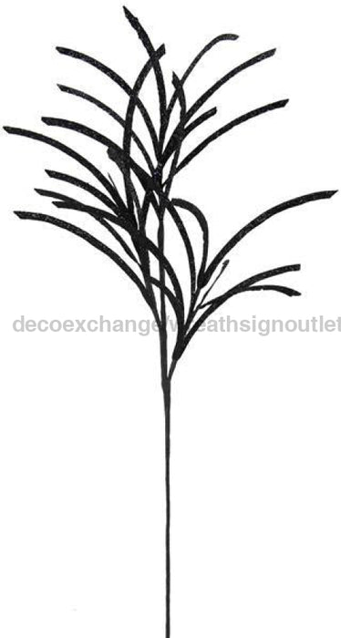 31"L Glittered/Paper Grass Spray Black XS104902 - DecoExchange®