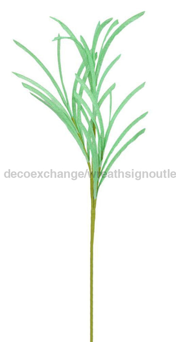 31’’L Glittered/Paper Grass Spray Bright Mint Green XS110083 Pick