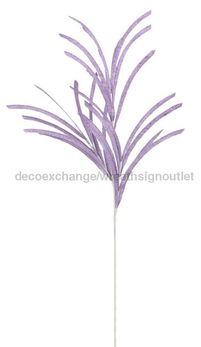 31’’L Glittered/Paper Grass Spray Light Lavender XS110113 Pick