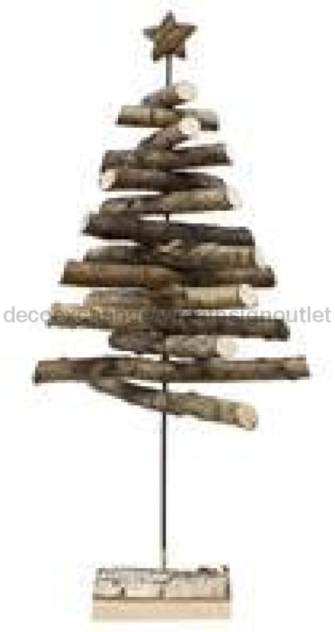 32"H Folding Cut Birch Log Tree Natural XT8358 - DecoExchange