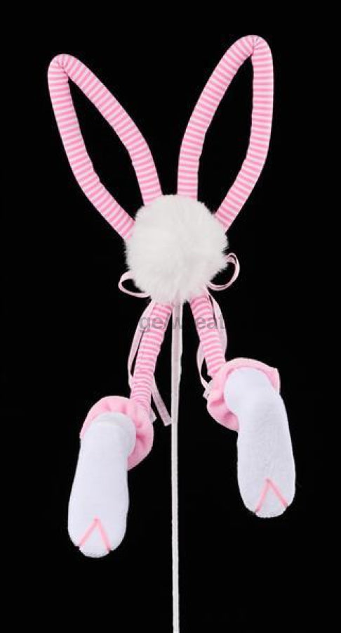 33.5L Striped Bunny Ears/Legs Pink/White He418722 Attachment