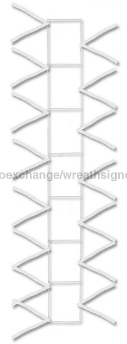 36"LX4"W White WIRE PENCIL WORK RAIL XX758627 - DecoExchange